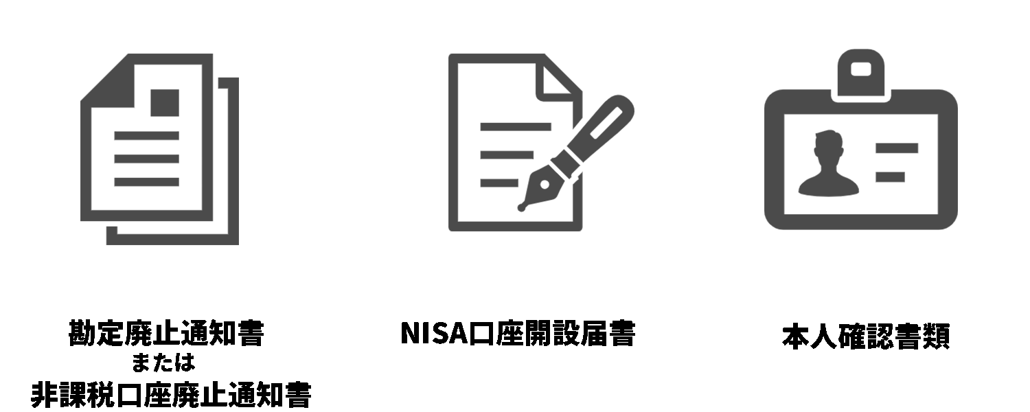 NISA口座変更の必要書類